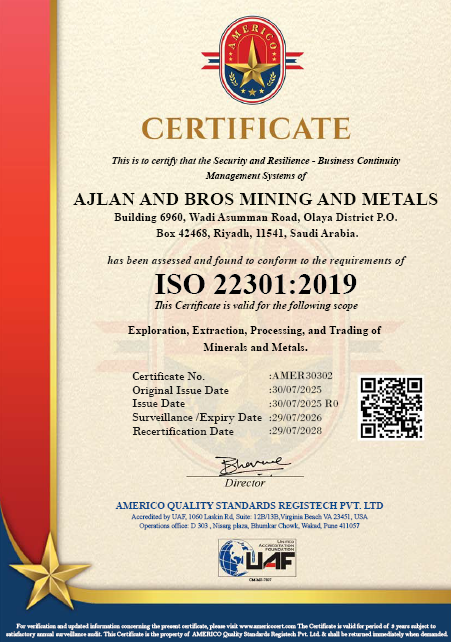 ISO 22301 Certificate